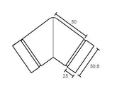MOD 50 - ROUND90 Degrees JOINER 316 STAINLESS STEEL